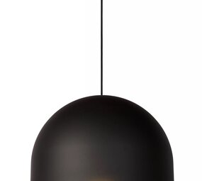 Lucide LED Hanglamp XL 50CM - AKRON Mat Zwart  |  E27 fitting - 1-Lichts - Lucide