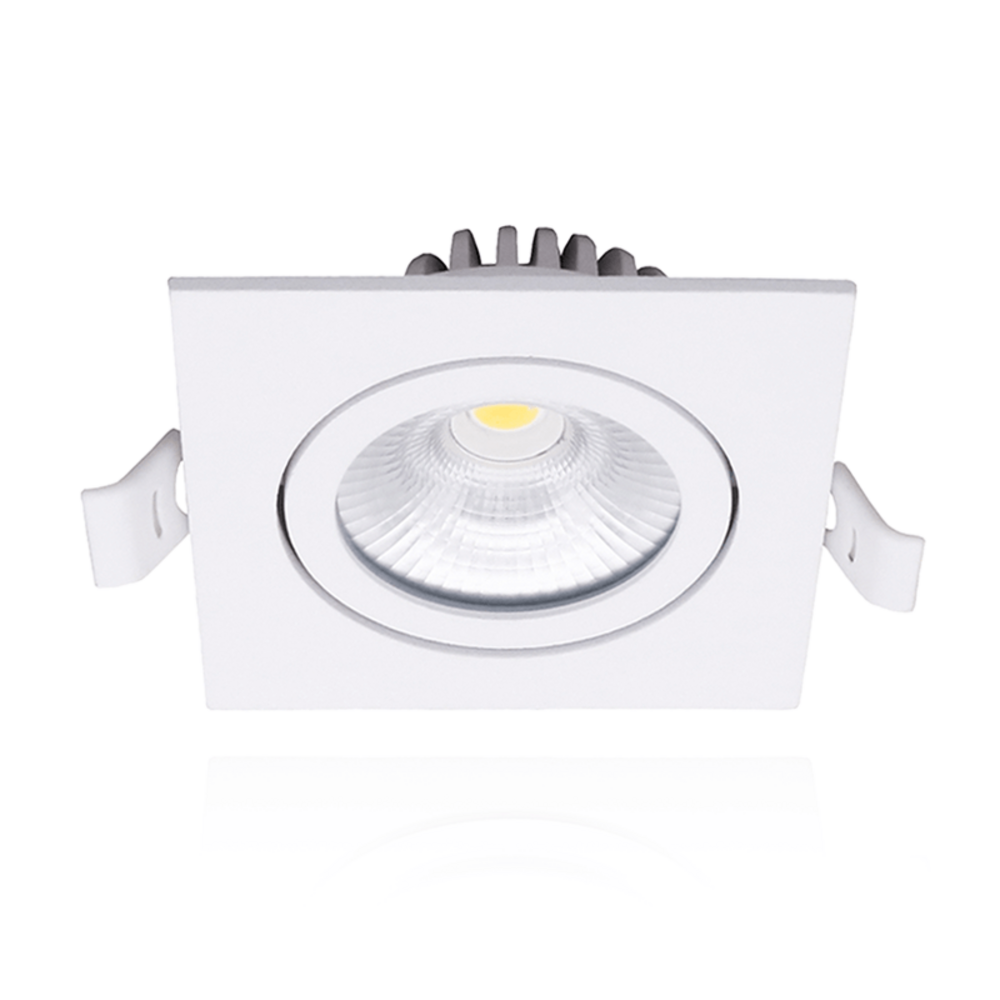 LCB LED Europe  Dimbaar LED Inbouwspot Vierkant Wit  - 6W 500Lm  - 3CCT 827-840 2700-4000K | TRIAC DIM - Multi Color Switch