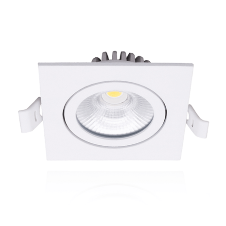 LCB LED Europe  Dimbaar LED Inbouwspot Vierkant Wit  - 6W 500Lm  - 3CCT 827-840 2700-4000K | TRIAC DIM - Multi Color Switch