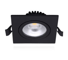 LCB LED Europe  Dimbaar LED Inbouwspot Vierkant Zwart  - 6W 500Lm  - 3CCT 827-840 2700-4000K | TRIAC DIM - Multi Color Switch