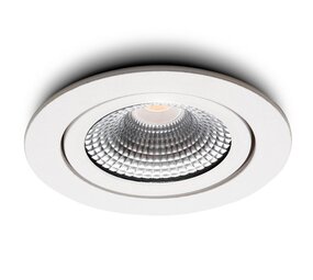 LCB LED Europe  Dimbaar LED Inbouwspot IP54 - 82MM Wit - Ultra Slim 23MM - 5W 450Lm -  922   2200K Extra Warm | Zaagmaat 75MM - TRIAC DIM - 5 Jaar Garantie