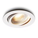 LCB LED Europe  LED Inbouwspot IP54 - Wit Kantelbaar - 5W 450LM -  2200K Warm Wit - CRI90> | Zaagmaat 75mm - Inbouwdiepte 23mm - TRIAC Dimbaar