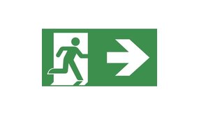 VanLien Noodverlichting: Vluchtwegsignalering  voor de installateur Noodverlichting pictogram rechts vluchtroute