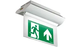 VanLien Noodverlichting: Vluchtwegsignalering  voor de installateur Optilux Noodverlichtingsarmatuur vluchtwegindicatie plafondopbouw wit IP40 - 7TCA091160R0007