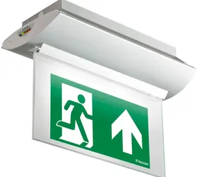 VanLien Noodverlichting: Vluchtwegsignalering  voor de installateur Optilux Noodverlichtingsarmatuur vluchtwegindicatie plafondopbouw wit IP40 - 7TCA091160R0007