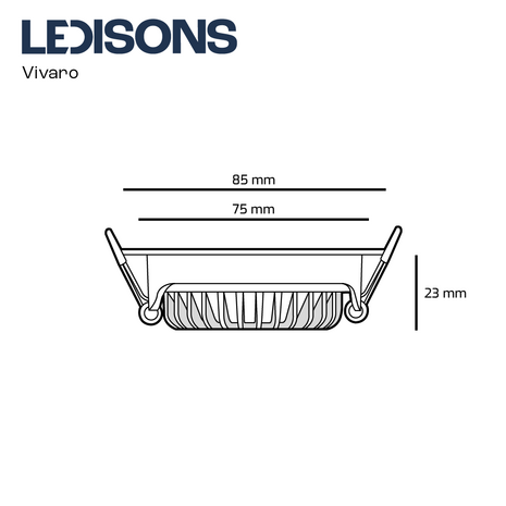 Dimbare LED Inbouwspot IP54 - Pro Slim Line - Wit 82MM - 5W 450LM - 2700K 927 Warm Wit | TRIAC DIM - Zaagmaat 75MM | 23MM Hoog