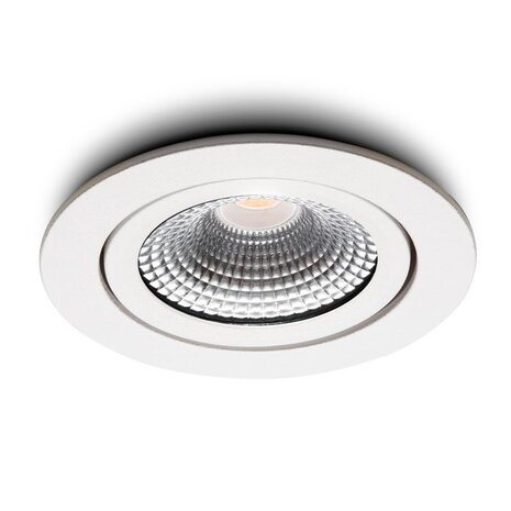 Dimbare LED Inbouwspot IP54 - Pro Slim Line - Wit 82MM - 5W 450LM - 2700K 927 Warm Wit | TRIAC DIM - Zaagmaat 75MM | 23MM Hoog