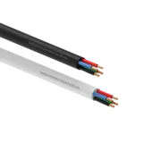 LCB LED Europe  RGB LED kabel flexibel rubber wit 4-aderig 100 meter 3x0,5 + 1x0,75 mm²