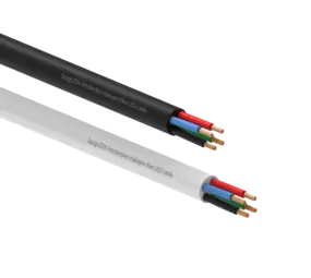 LCB LED Europe  RGB LED kabel flexibel rubber wit 4-aderig 100 meter 3x0,5 + 1x0,75 mm²