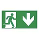 VanLien Noodverlichting: Vluchtwegsignalering  voor de installateur Evago Noodverlichting pictogram pijl beneden