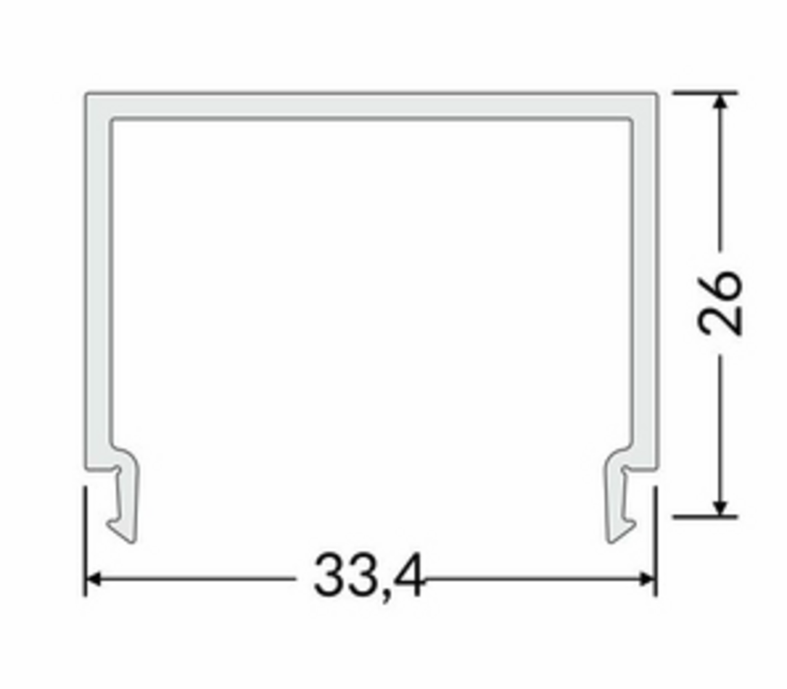 LCB LED Europe  LED Afdekkap Opaal - E9 Click Systeem - 3 Meter | Gelijkmatige Lichtverdeling