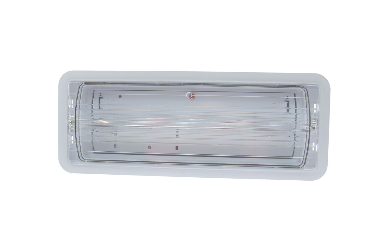 Macbright LED Noodverlichting inbouw armatuur IP20 - TIC Anti Paniek - 4W 320Lm 5000K | IK08 - Auto test - 390x130mm - Zonder Pictogram  - NiCd 4.8V/1800mAh