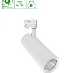 Spectrum voor de installateur LED Railspot 3F Wit - MADARA BRANTA - 35W 4000Lm - 4000K 840 Koel Wit  | 36D - L90B10 - 5 Jaar Garantie