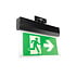LED Spanningsrail 3-Fase Noodarmatuur - 1W 35Lm | 25 Meter - Zwart - Noodvluchtweg aanduiding - Incl. Pictogram