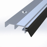 Slijtstrip ANB-7N 300 – Aluminium verhoogde dorpelstrip – Kunststof afdichtingslip – Tochtwerend & anti-slip – Voor buitendeuren – 100 cm – Breedte 49 mm – Hoogte 8 mm – Afhangspeling 6 mm