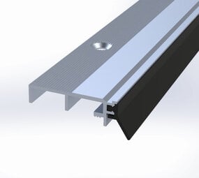 Slijtstrip ANB-7N 300 – Aluminium verhoogde dorpelstrip – Kunststof afdichtingslip – Tochtwerend & anti-slip – Voor buitendeuren – 100 cm – Breedte 49 mm – Hoogte 8 mm – Afhangspeling 6 mm