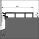 Slijtstrip ANB-7N 300 – Aluminium verhoogde dorpelstrip – Kunststof afdichtingslip – Tochtwerend & anti-slip – Voor buitendeuren – 100 cm – Breedte 49 mm – Hoogte 8 mm – Afhangspeling 6 mm