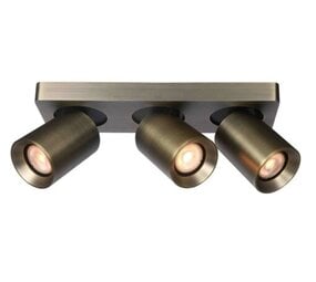 Artdelight Opbouwspot Antiek Brons - MEGANO 3-Lichts - Richtbaar | IP20 - 3x GU10 fitting - excl. lichtbron