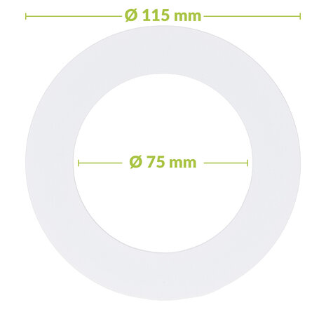 LCB LED Europe  Verloopring - Opvulling - Mat Wit | Ø75-115mm