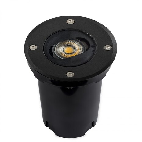 LCB LED Europe  LED Grondspot Zwart Rond - UNIT Grondspot - GU10 fitting - IP67 Waterdicht - Inbouwspot voor Buiten