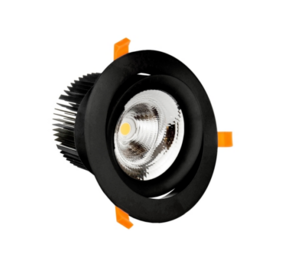 Spectrum voor de installateur LED Downlight MONA 4 Zwart - 193MM - 40W 4000Lm - 3000K Warm Wit | 24° Graden Lichtbundel - RA90 - 160MM Zaagmaat