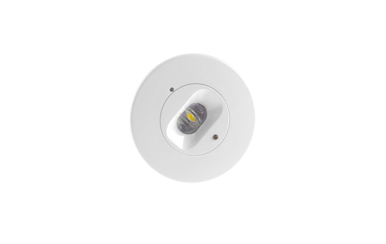 Macbright LED Noodverlichting Anti paniek - 60MM Moon Wit - inbouwspot 3W 230Lm - 5000K 850 Koel Daglicht | NiCd 3.6V/ 1800mAh - 38MM Zaagmaat - Auto test functie