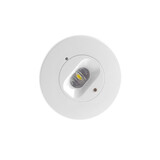 Macbright LED Noodverlichting Anti paniek - 60MM Moon Wit - inbouwspot 3W 230Lm - 5000K 850 Koel Daglicht | NiCd 3.6V/ 1800mAh - 38MM Zaagmaat - Auto test functie