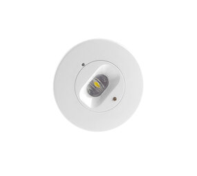 Macbright LED Noodverlichting Anti paniek - 60MM Moon Wit - inbouwspot 3W 230Lm - 5000K 850 Koel Daglicht | NiCd 3.6V/ 1800mAh - 38MM Zaagmaat - Auto test functie