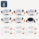 LCB LED Europe  Set van 6 LED Inbouwspots IP65 Wit 82mm 5W 2700K Triac Dimbaar