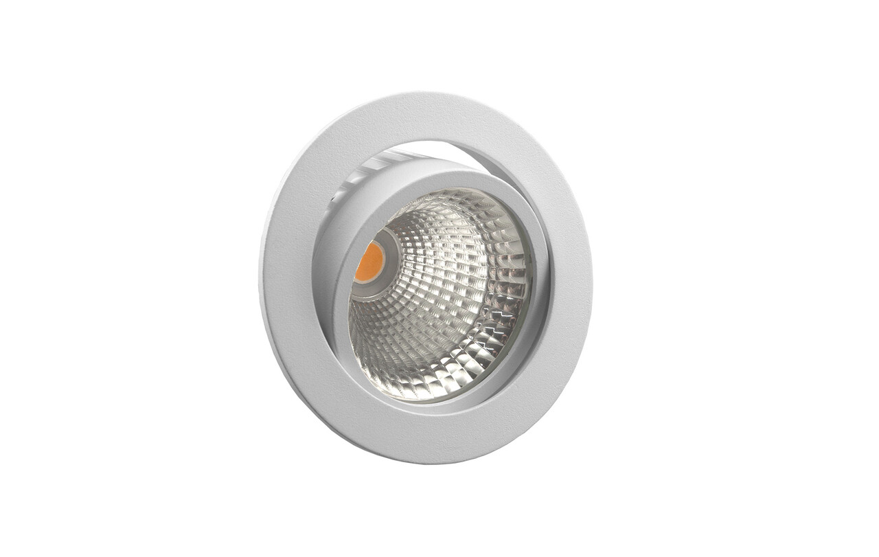 Macbright LED Downlight Kantelbaar -  165MM SUN-3 - 9.2W  1100Lm - 3000K 830 Warm Wit  |  36D - Zaagmaat 150MM + Eurostekker