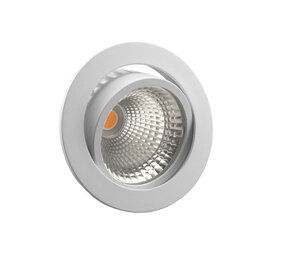 Macbright LED Downlight Kantelbaar -  165MM SUN-3 - 9.2W  1100Lm - 3000K 830 Warm Wit  |  36D - Zaagmaat 150MM + Eurostekker