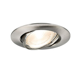 Braytron LED inbouwspot nikkel kantelbaar - Zaagmaat 75mm - Buitenmaat 84mm - excl. lichtbron Braytron LED inbouwspot nikkel kantelbaar - Zaagmaat 75mm - Buitenmaat 84mm - excl. lichtbron