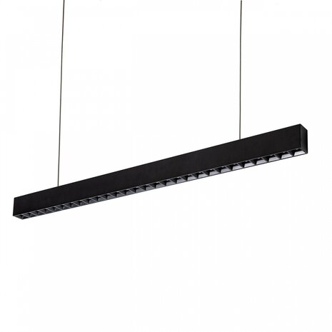 Spectrum voor de installateur DALI LED Modern Pendelarmatuur - ALLDAY Zwart - 55W 6210Lm - TW Tunable White 930-960 3000-6000K | 80D -DALI2 DIM - 1680x70mm - Darklight