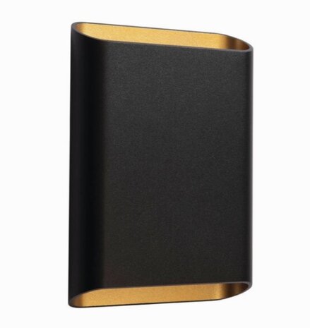 Artdelight LED wandlamp IP65 - Up Down light - DIAZ S Zwart/Goud - 6W 690Lm - 2700K 927 Warm Wit | 5 jaar garantie Artdelight LED wandlamp IP65 - Up Down light - DIAZ S Zwart/Goud - 6W 690Lm - 2700K 927 Warm Wit | 5 jaar garantie