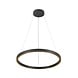 SLV: Innovatieve lichtoplossingen voor de zakelijke klant DALI Hanglamp Ringlamp  - 800mm - ALU Mat Zwart - 1-Lichts Down - 3000K 930 |  DALI2 Dimbaar 2000x60x40MM - Pendel 300cm