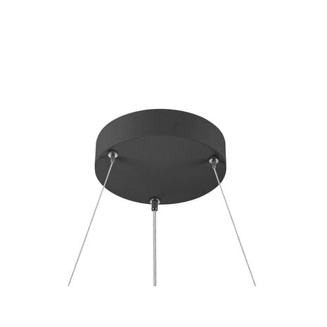 SLV: Innovatieve lichtoplossingen voor de zakelijke klant DALI Hanglamp Ringlamp  - 800mm - ALU Mat Zwart - 1-Lichts Down - 3000K 930 |  DALI2 Dimbaar 2000x60x40MM - Pendel 300cm