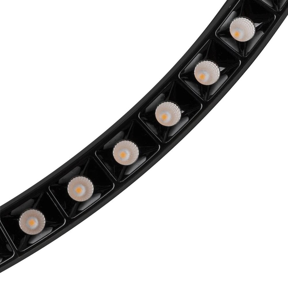 SLV: Innovatieve lichtoplossingen voor de zakelijke klant DALI Hanglamp Ringlamp  - 800mm - ALU Mat Zwart - 1-Lichts Down - 3000K 930 |  DALI2 Dimbaar 2000x60x40MM - Pendel 300cm