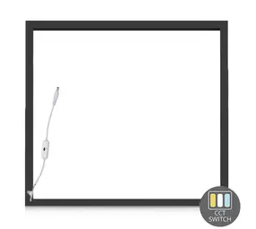 LCB LED Europe  LED Frame Paneel PRO - Mat Zwart - 60x60CM - 36W 3600Lm - 3CCT 3000K/4000K/6000K - 120° - UGR22 - Opaal
