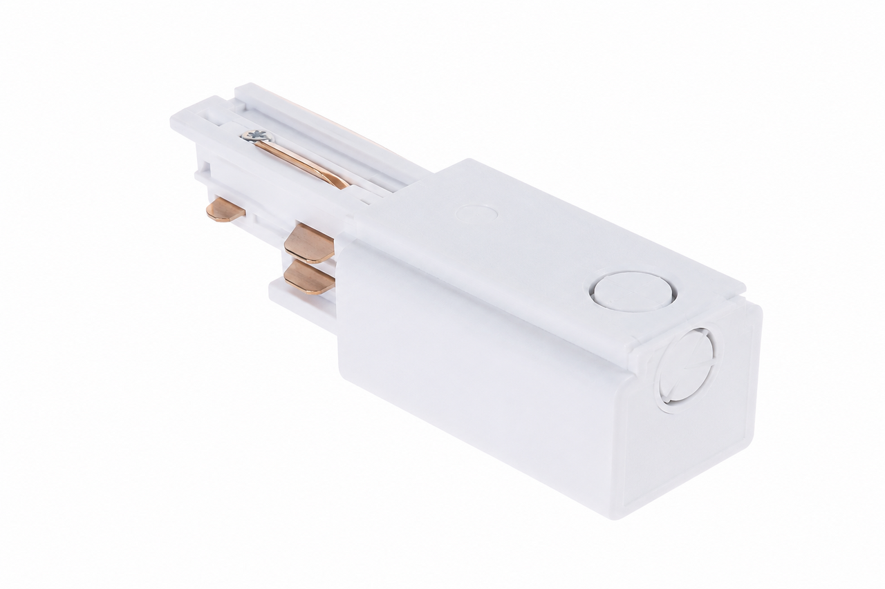 LCB LED Europe DALI 3-Fase Rail Power Connector Rechts Wit LCB LED Europe DALI 3-Fase Rail Power Connector Rechts Wit