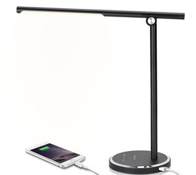 Aigostar LED Bureaulamp 8W dimbaar 3000k tot 6000K - zwart - opvouwbaar