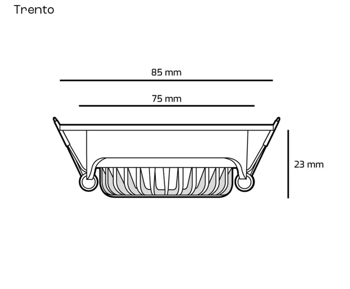 LCB LED Europe  LED Inbouwspot Trento Wit 5W 450lm 2700K Dimbaar IP54
