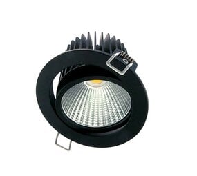 Macbright LED Downlight IP44 - Zwart - 115MM SUN-2 - 16.3W 1977Lm - 3000K 830 Warm Wit | 60D - Kantelbaar - Zaagmaat 101MM Macbright LED Downlight IP44 - Zwart - 115MM SUN-2 - 16.3W 1977Lm - 3000K 830 Warm Wit | 60D - Kantelbaar - Zaagmaat 101MM