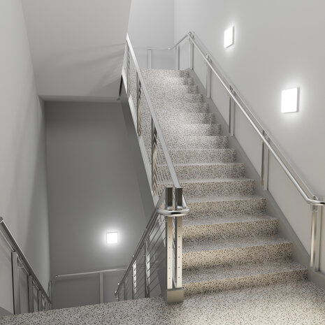 Ledvance Zakelijk: Professionele LED Verlichting & Armaturen LED Plafond Wandlamp IP54 - Vierkant Wit – 19-27W  2660-3780Lm – CCT 830 - 840 | IK08 - 500x500MM