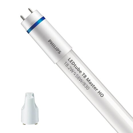 Philips LED Verlichting | Officieel distributeur LED Buis T8 MASTER (EM/Mains) High Output 18.2W 2900lm - 830 Warm Wit | 150cm - Vervangt 58W Philips LED Verlichting | Officieel distributeur LED Buis T8 MASTER (EM/Mains) High Output 18.2W 2900lm - 830 Warm Wit | 150cm - Vervangt 58W
