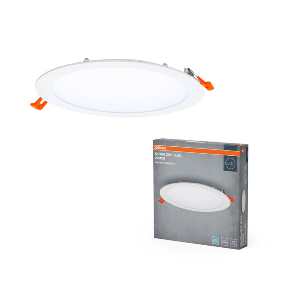 Ledvance Zakelijk: Professionele LED Verlichting & Armaturen LED Downlight Slim Recess Wit 22W 2400lm 110D - 6500K 865 Daglicht | 225mm - Zaagmaat 200mm Ledvance Zakelijk: Professionele LED Verlichting & Armaturen LED Downlight Slim Recess Wit 22W 2400lm 110D - 6500K 865 Daglicht | 225mm - Zaagmaat 200mm