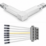 LED Lichtlijn Toebehoren | Voedingsmodule - L Profiel Connector  50cm/50cm - Type Sirius