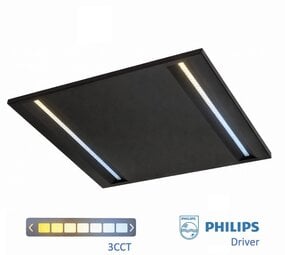 Spectrum voor de installateur DALI LED Paneel - Louvre Zwart - 40W 4630Lm - Tunable White TW 3000-6000K | 60x60cm - UGR16 Verzonken - DALI-2 DT8 Driver - 5 jaar garantie Spectrum voor de installateur DALI LED Paneel - Louvre Zwart - 40W 4630Lm - Tunable White TW 3000-6000K | 60x60cm - UGR16 Verzonken - DALI-2 DT8 Driver - 5 jaar garantie
