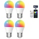 Aigostar LED Bulb E27 G45 - 6.5W 580lm - RGB + CCT – Kleurrijke LED Lamp Set 4 stuks + RF Afstandsbediening Aigostar LED Bulb E27 G45 - 6.5W 580lm - RGB + CCT – Kleurrijke LED Lamp Set 4 stuks + RF Afstandsbediening