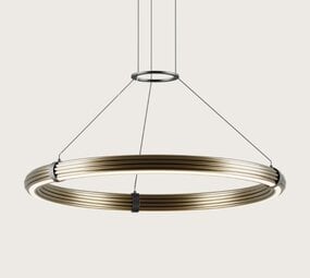 Aromas Luxe Hanglamp Ringlamp 107CM - Ellie Brass Goud - LED STRIP 22W 2200lm 24V TRIAC + CCT and remote controller dimmable driver Aromas Luxe Hanglamp Ringlamp 107CM - Ellie Brass Goud - LED STRIP 22W 2200lm 24V TRIAC + CCT and remote controller dimmable driver