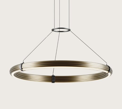 Aromas Luxe Hanglamp Ringlamp 107CM - Ellie Brass Goud - LED STRIP 22W 2200lm 24V TRIAC + CCT and remote controller dimmable driver Aromas Luxe Hanglamp Ringlamp 107CM - Ellie Brass Goud - LED STRIP 22W 2200lm 24V TRIAC + CCT and remote controller dimmable driver